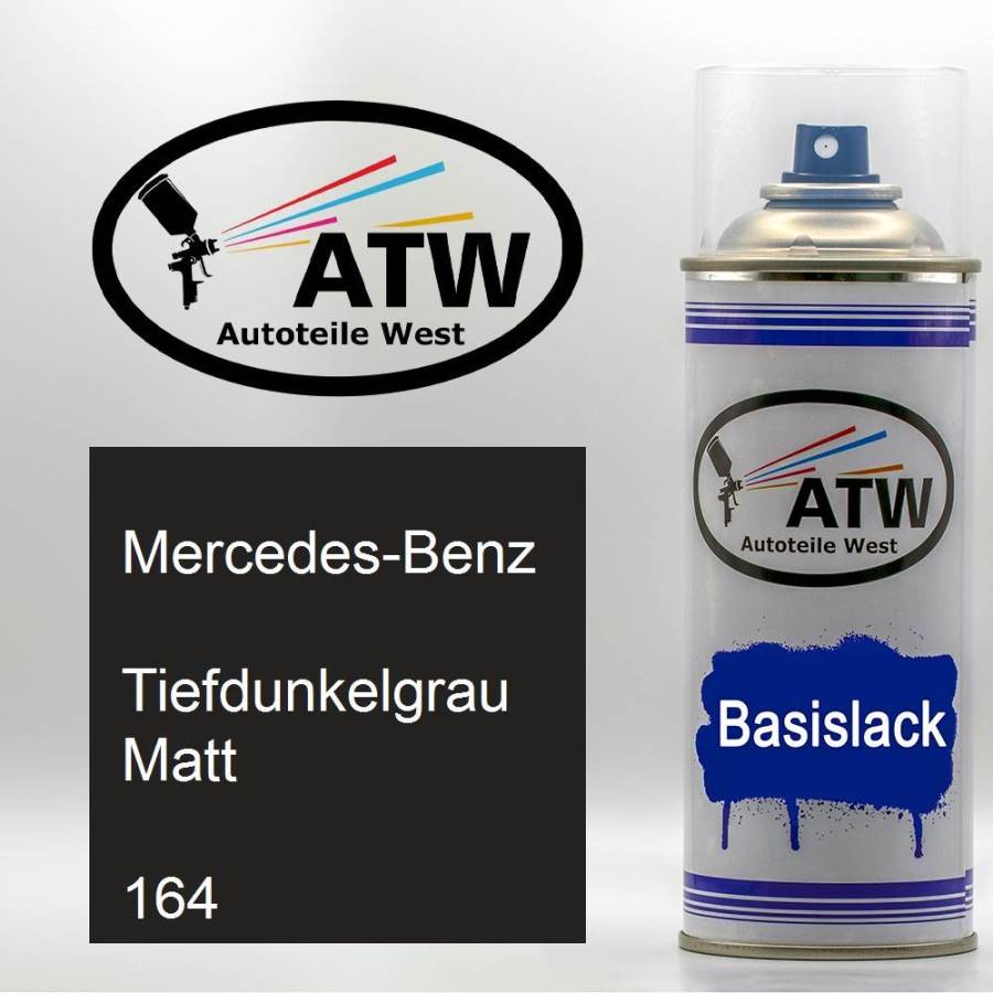 Mercedes-Benz, Tiefdunkelgrau Matt, 164: 400ml Sprühdose, von ATW Autoteile West.